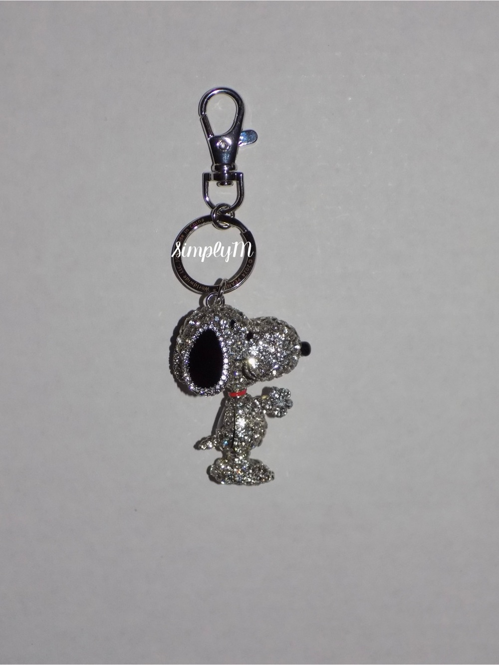 Peanuts Snoopy AE Mini Tote & Steiff Plush & Pave 3D Rhinestone Bling Keychain - Picture 9 of 12